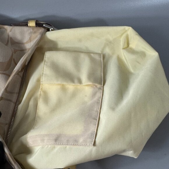 Coach F15067 Soho Signature Duffle Shoulder Bag Tan/ Gold - Picture 10 of 13